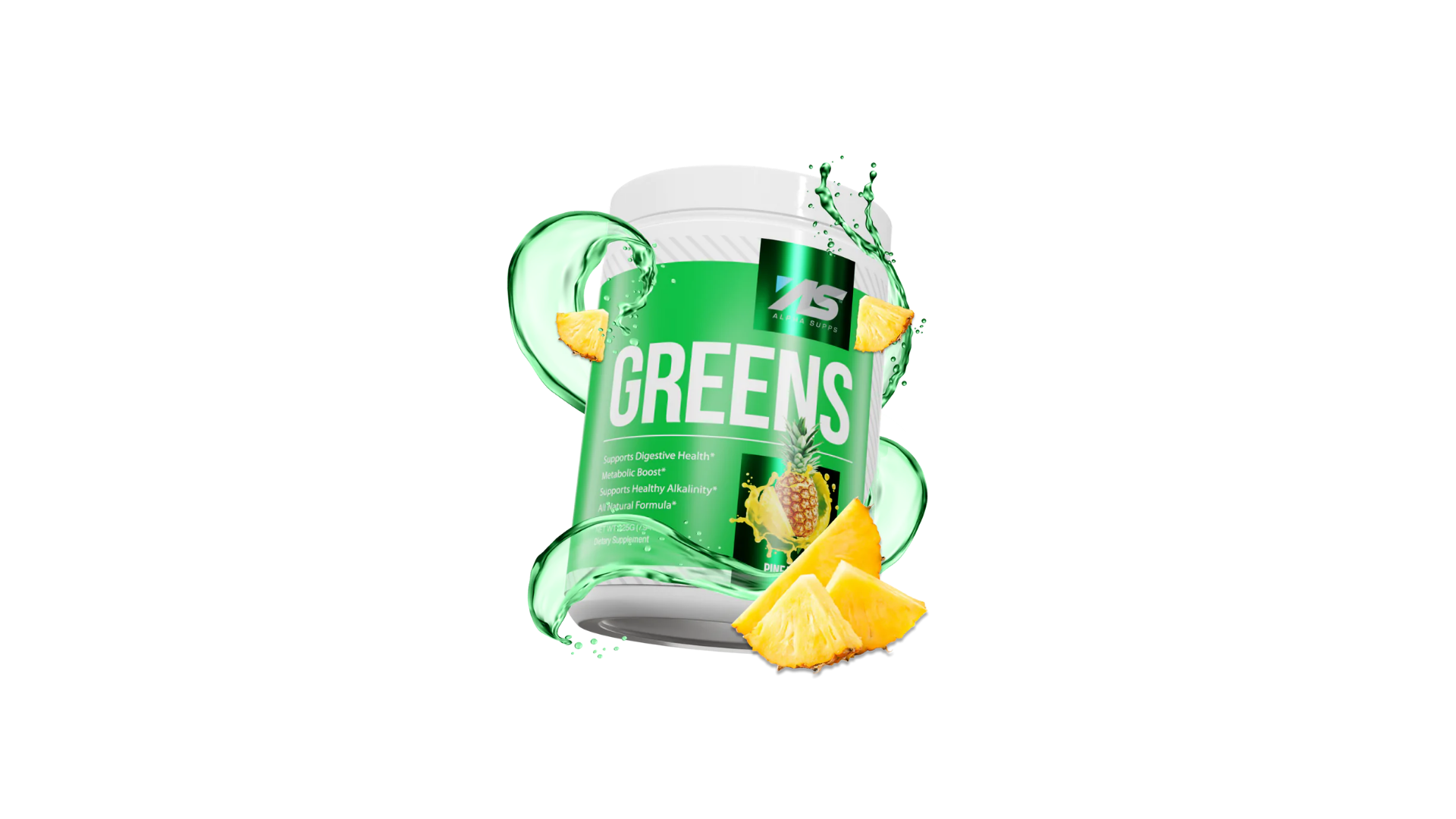 image of Alpha Supps Greens pineapple